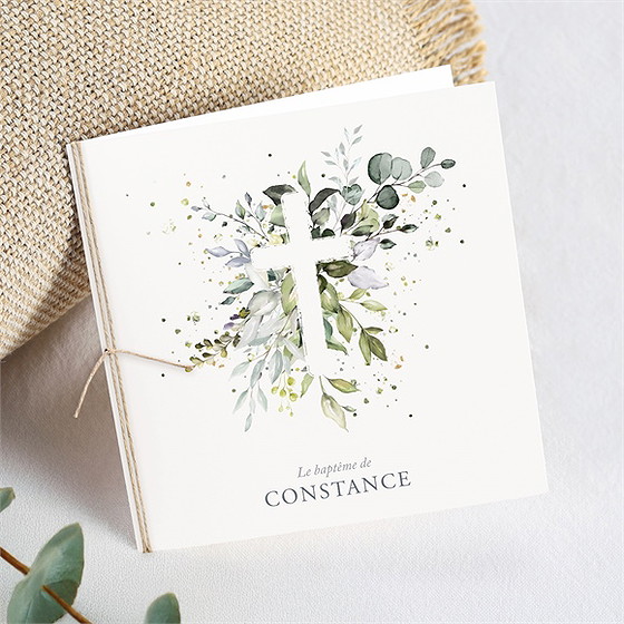 Faire-part de baptême en lumière