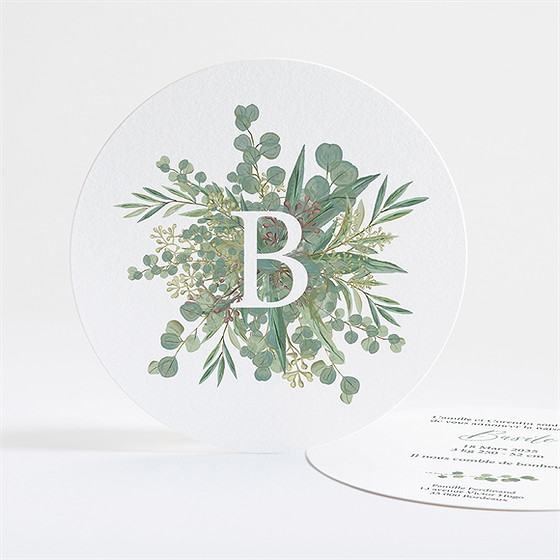 Faire-part naissance nouvelle printanière rond