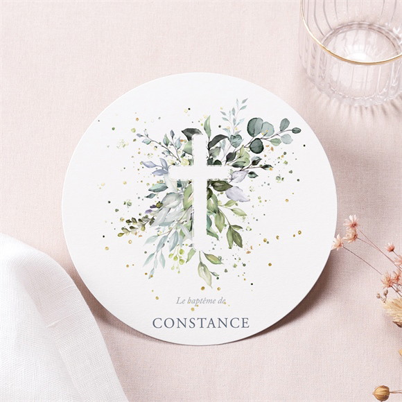 Faire-part de baptême En Lumière dorure réf.N321236