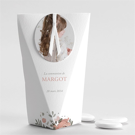 Boîte de dragées communion vraie joie étui