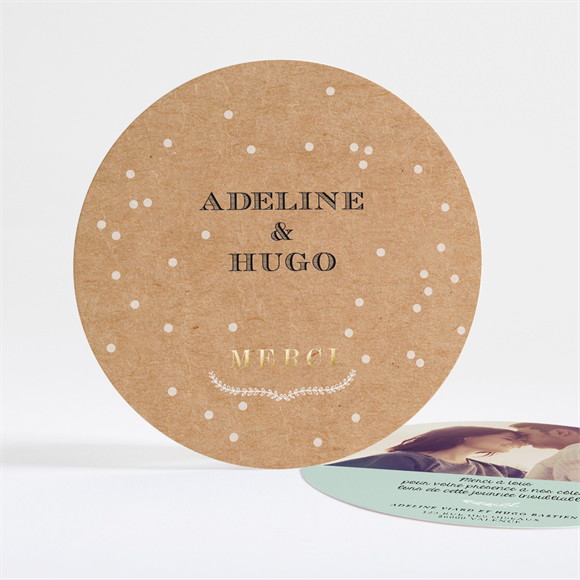 Remerciement mariage Petite cocotte rond réf.N321249