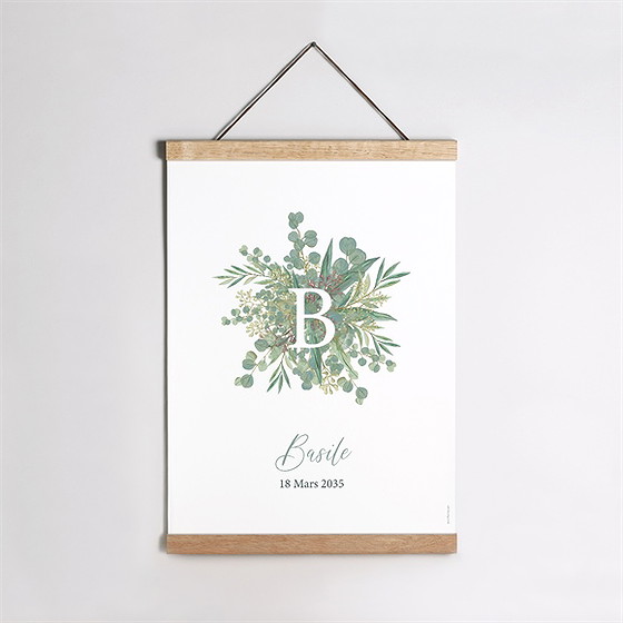 Affiche naissance nouvelle printanière