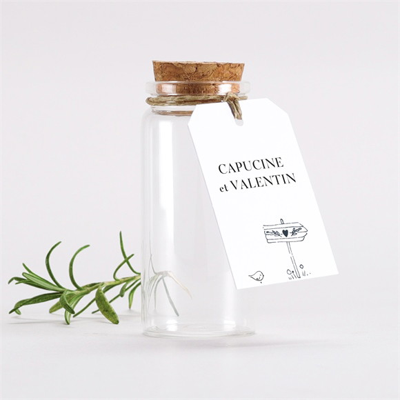 Mignonette mariage Au vent! étiquette réf.N291555