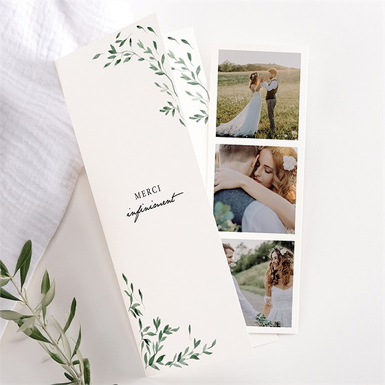 Remerciement mariage l'olivier photomaton