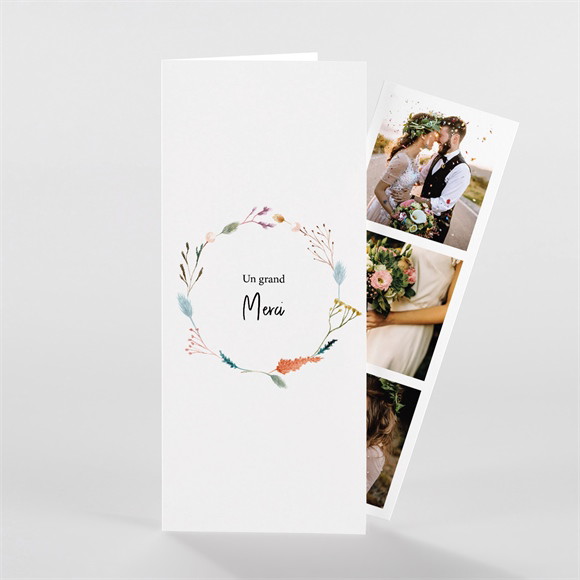 Remerciement mariage Art Champêtre photomaton réf.N981151