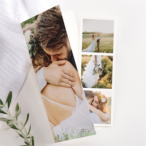 Remerciement mariage Nature chic Photomaton réf.N981156