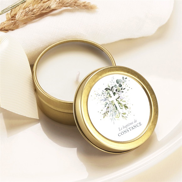 Bougie baptême En Lumière or réf.N3601518