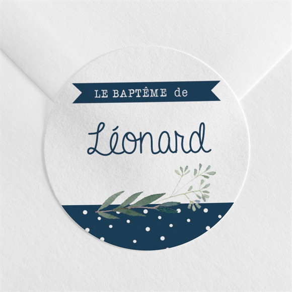 Sticker baptême Motifs et autres pois réf.N3601523