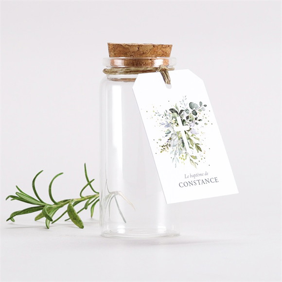 Mignonette baptême En Lumière étiquette réf.N291559