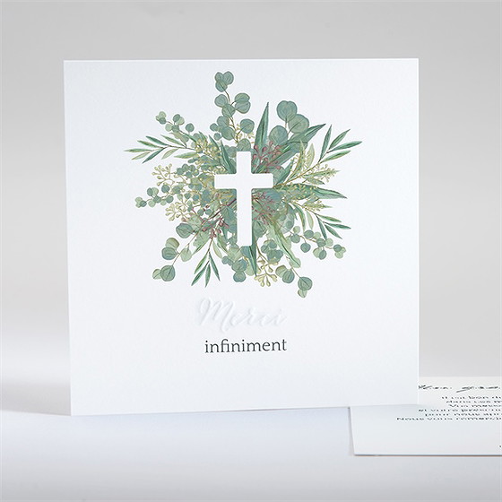 Remerciement décès a sa mémoire gaufrage