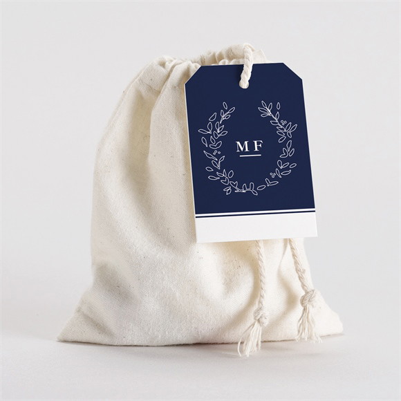 Pochon mariage  Bleu romantique réf.N291567