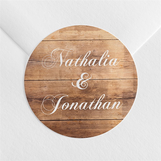 Sticker mariage boisé
