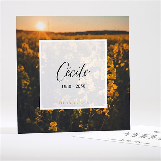 Remerciement décès eternel