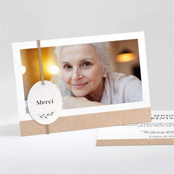 Remerciement décès Sa Présence Ensemencé réf.N15157