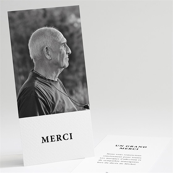 Remerciement décès son roman portrait