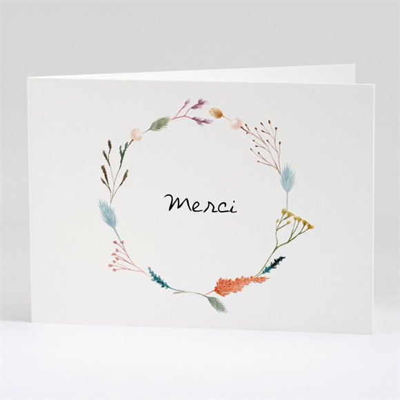 Remerciement décès Farandole Pliée réf.N42140