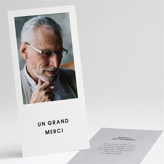 Remerciement décès hommage portrait