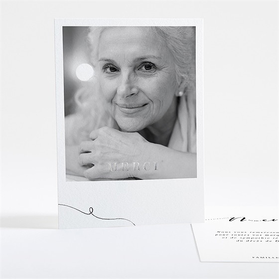 Remerciement décès tant de souvenirs dorure