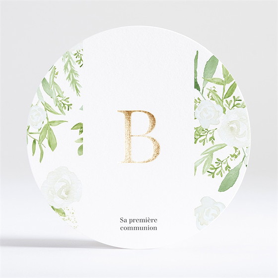 Faire-part communion ornements dorure