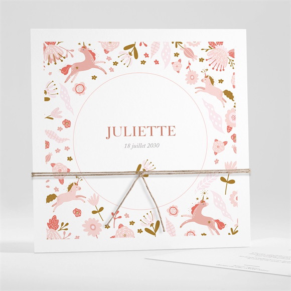 Faire-part naissance Licornes Ficelle réf.N351413