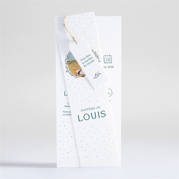 Faire-part de baptême Celebrons superposition réf.N93161