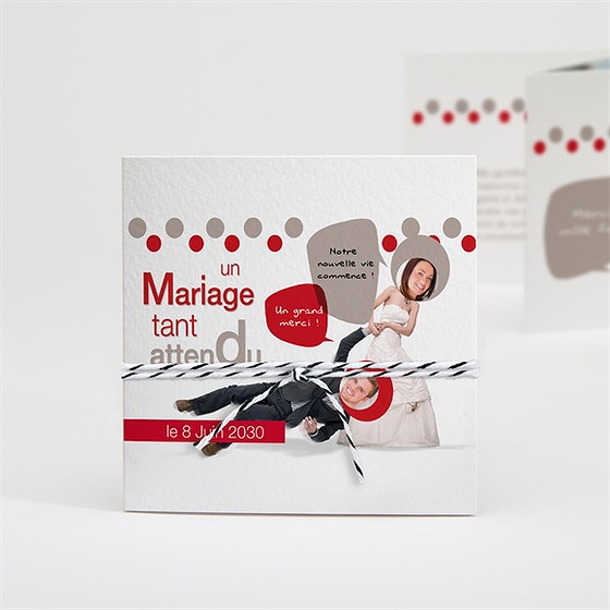 Remerciement mariage humour original accordéon