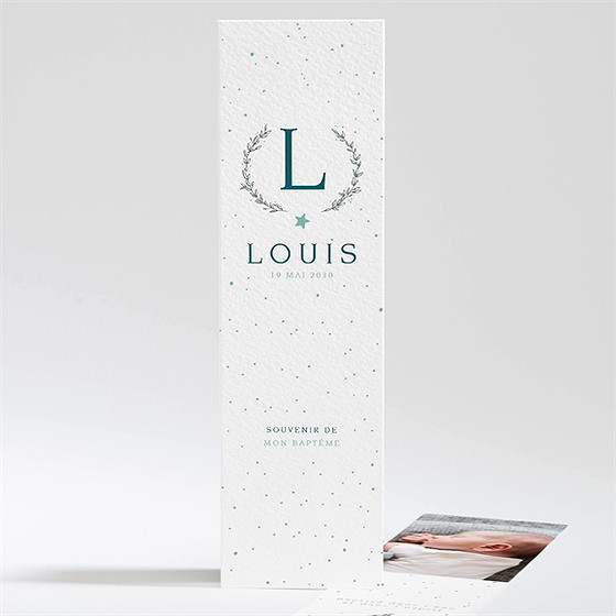 Signet baptême initiale argentée