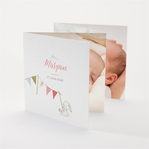 Faire-part naissance Tendre guirlande accordéon réf.N831178