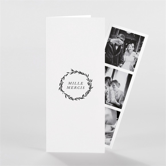 Remerciement mariage Gravure secrète photomaton réf.N981171