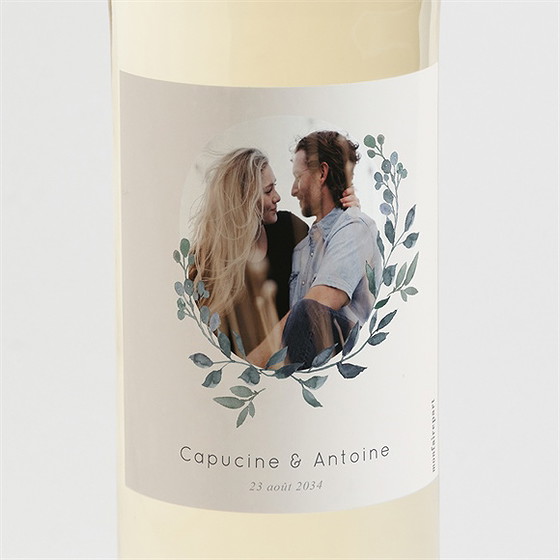 Etiquette de bouteille mariage rien que nous