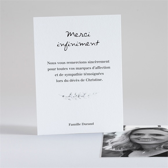Remerciement décès Souvenir portrait dorure réf.N28158