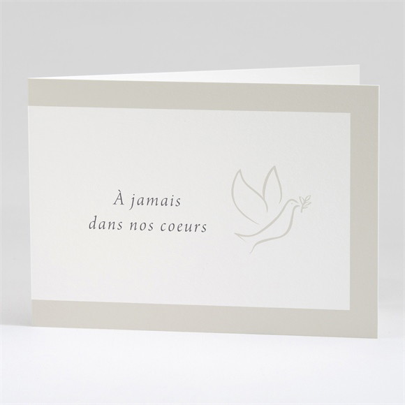 Remerciement décès Colombe de l'Espérance pliée réf.N42144