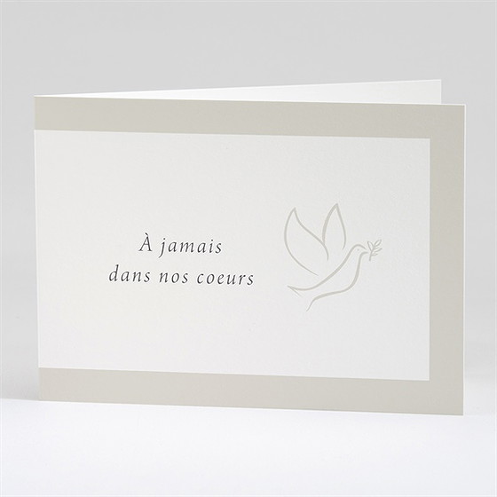 Remerciement décès colombe de l'espérance pliée