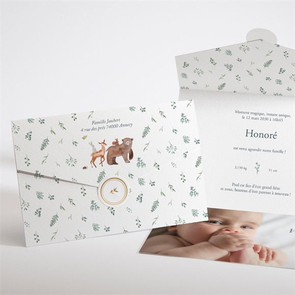 Faire-part naissance La Joyeuse Bande enveloppe réf.N97174