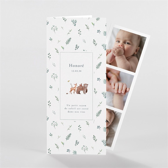 Faire-part naissance La Joyeuse Bande photomaton réf.N981175