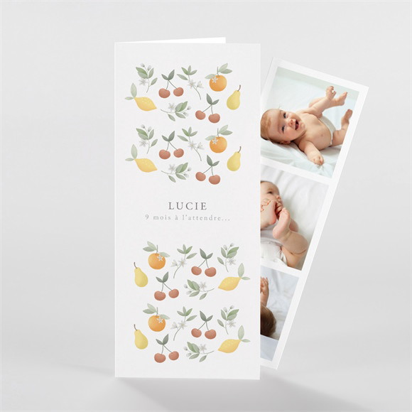 Faire-part naissance Poésie d'Eté photomaton réf.N981174