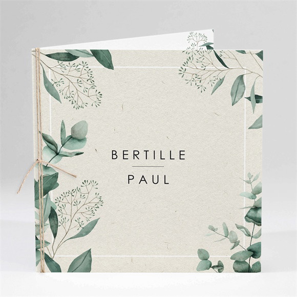 Faire-part mariage Sauvage pliée réf.N451449