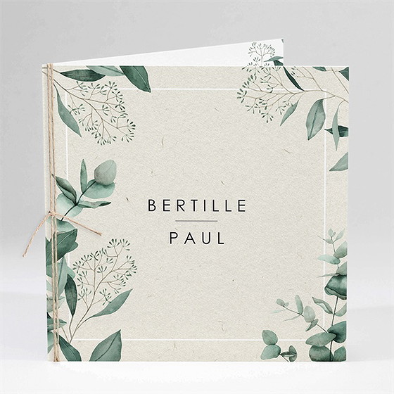 Faire-part mariage sauvage pliée