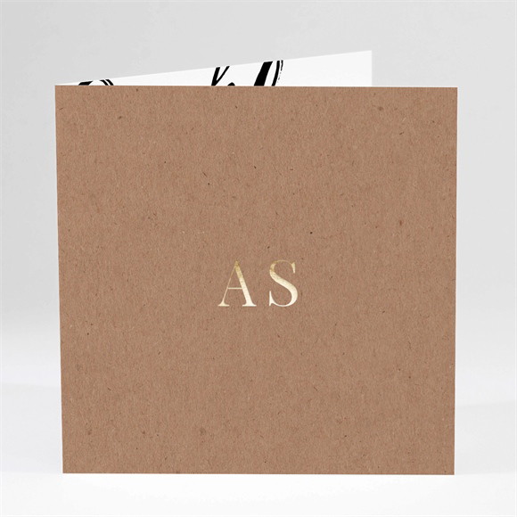 Faire-part mariage Pur Kraft dorure réf.N461100