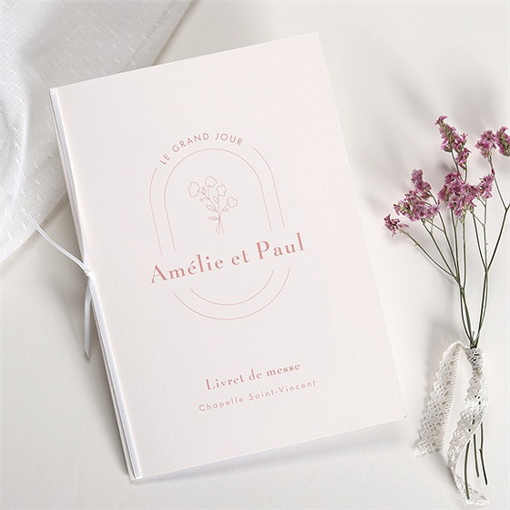 Livret de messe mariage tendre capsule