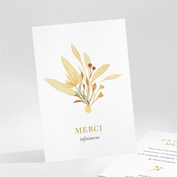 Remerciement décès Fleur Sauvage portrait réf.N25173