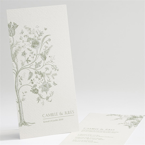 Faire-part mariage arbre de vie portrait
