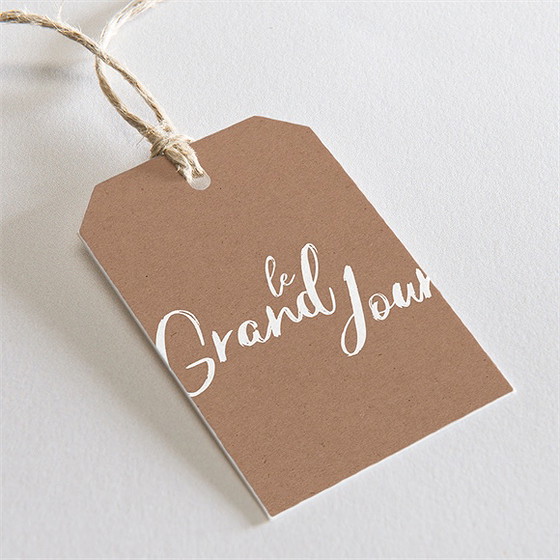 Etiquette mariage pur kraft