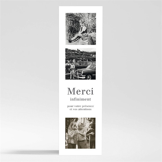 Remerciement décès memento marque-page