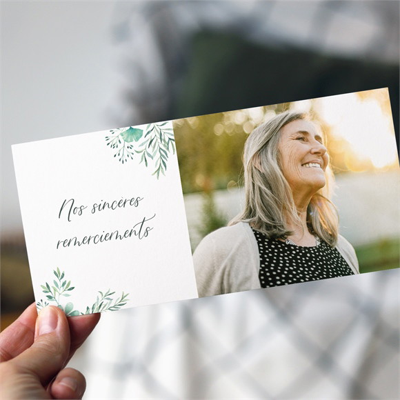 Remerciement décès Destinée paysage réf.N131135