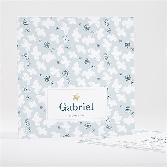 Faire-part communion vertige dorure