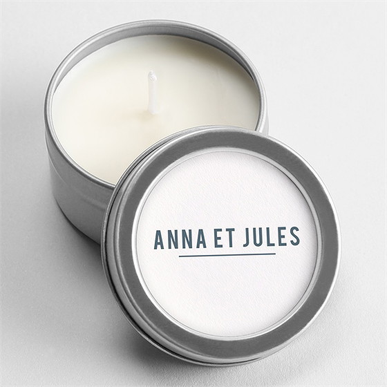 Bougie mariage integral argent