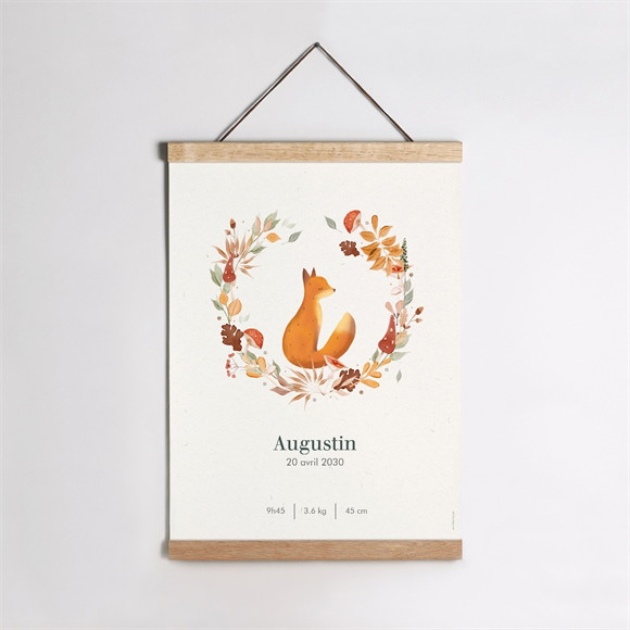 Affiche naissance Mon beau renard réf.N260159