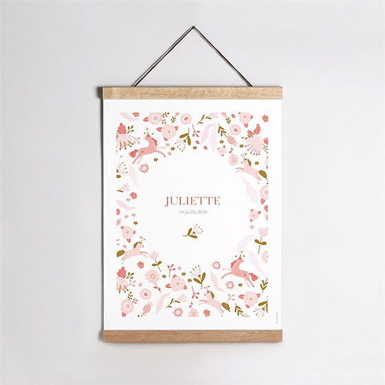 Affiche naissance licornes