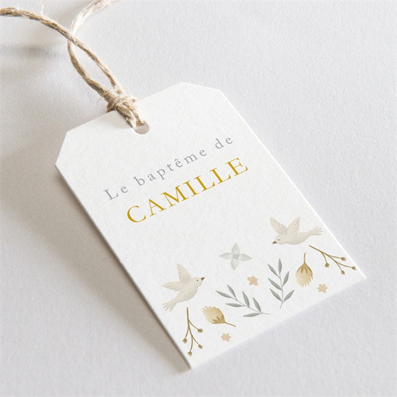 Etiquette baptême Vers le Beau réf.N291590